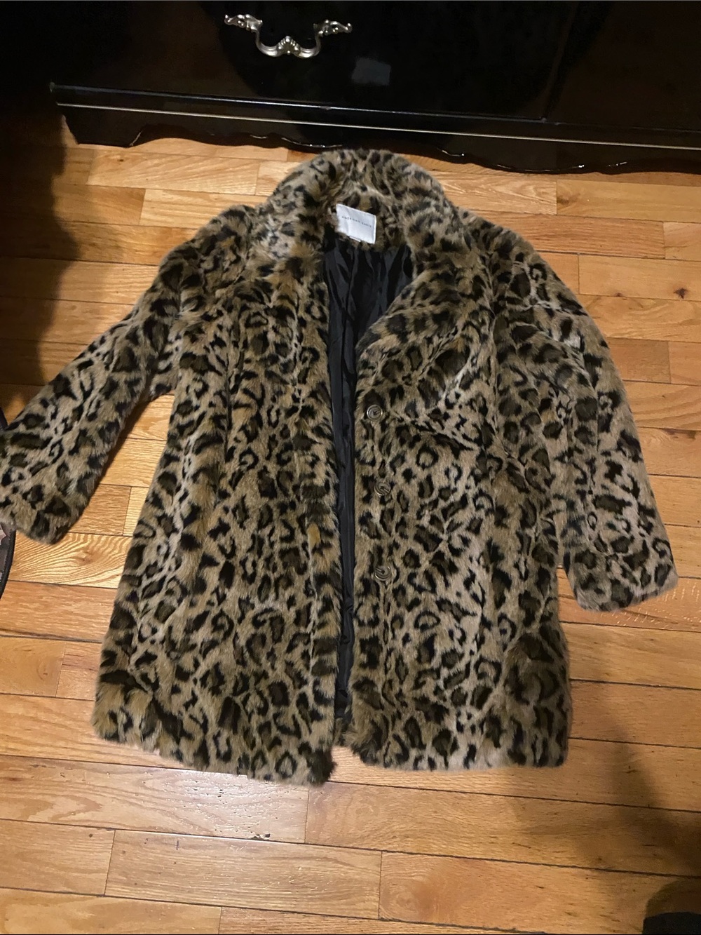 American Eagle Outfitters Leopard Faux-Fur Teddy Jacket in Brown and Black